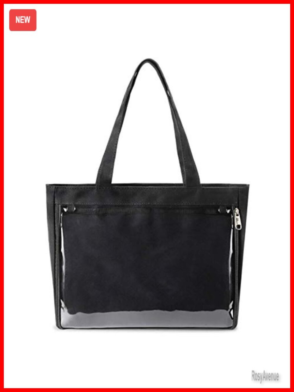 Canvas Ita Bag Large Shoulder Tote with Insert & PVC Window for Cosplay Pins